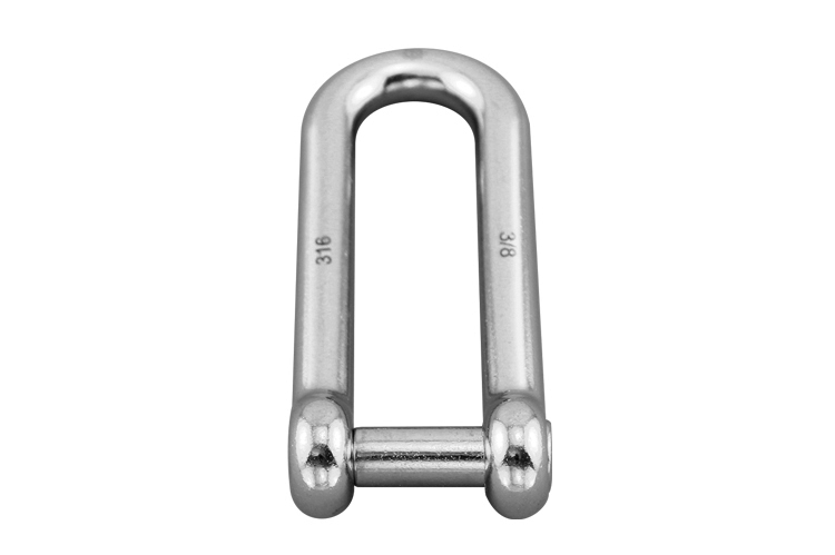 Stainless Steel Long D Shackle with No Snag Pin, S0138-NS06, S0138-NS08, S0138-NS10, S0138-NS12
